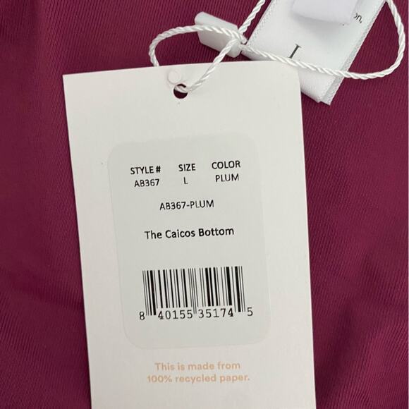 Andie Swim The Caicos Bottom Cheeky Banded Plum Bikini Bottoms M Medium NWT - Picture 8 of 8